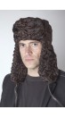 Karakul fur hat - Russian Style -  Dark brown